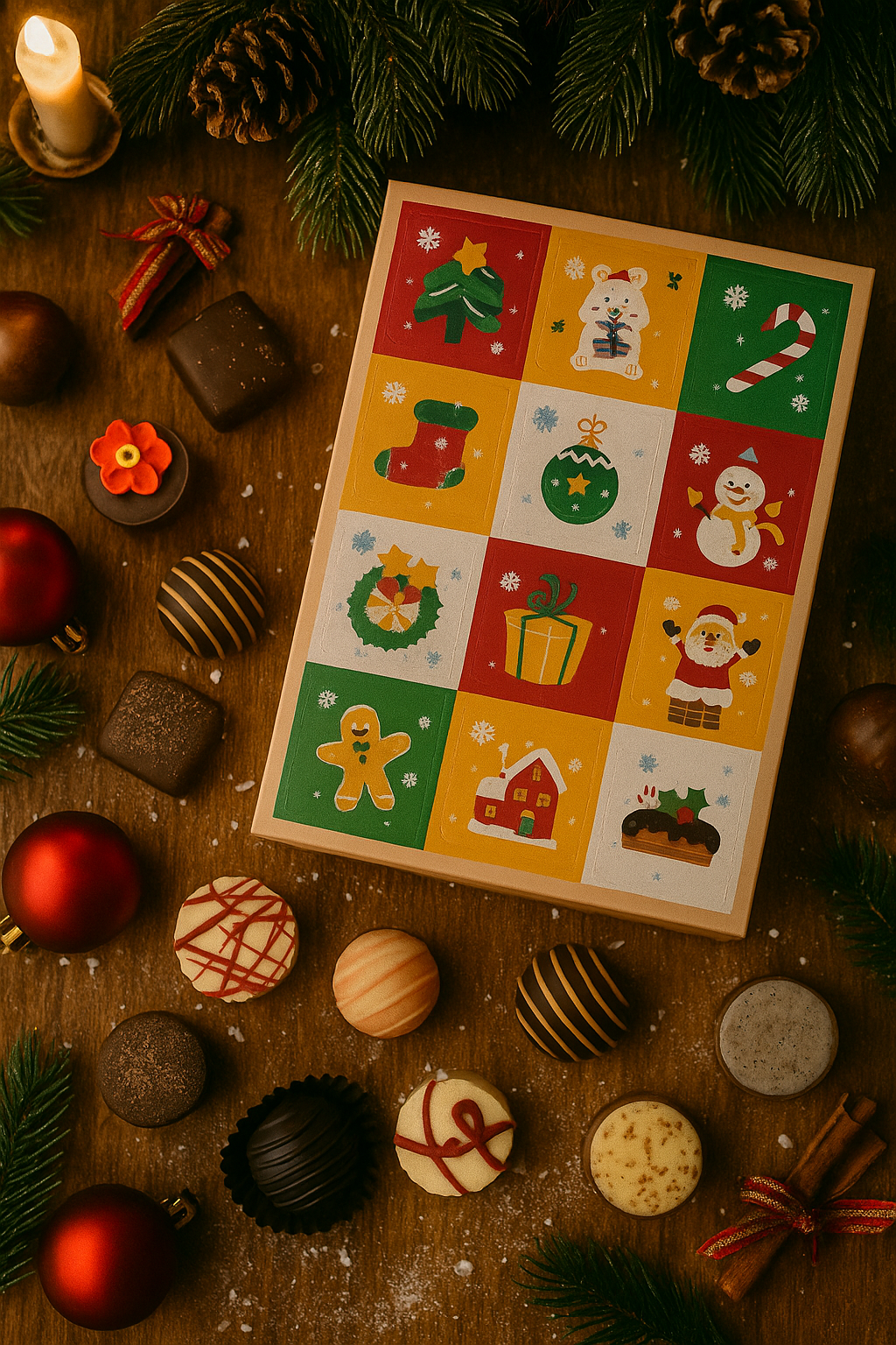 12 Days of Chocolate - Christmas Advent Gift Box (12 pack)